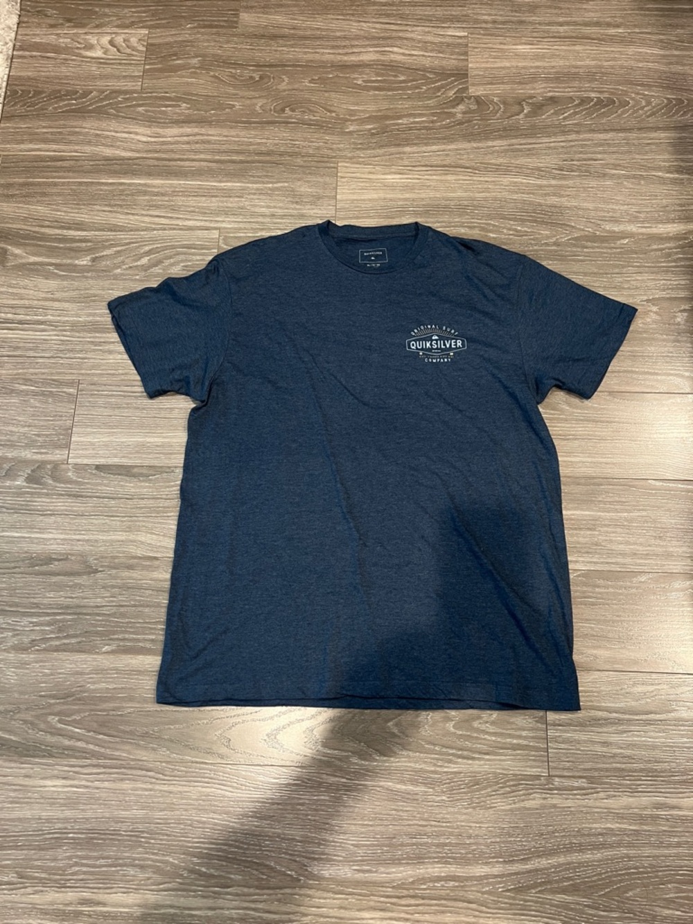 Quiksilver Men's Dark Navy Graphic Chest Short Sleeve Tee